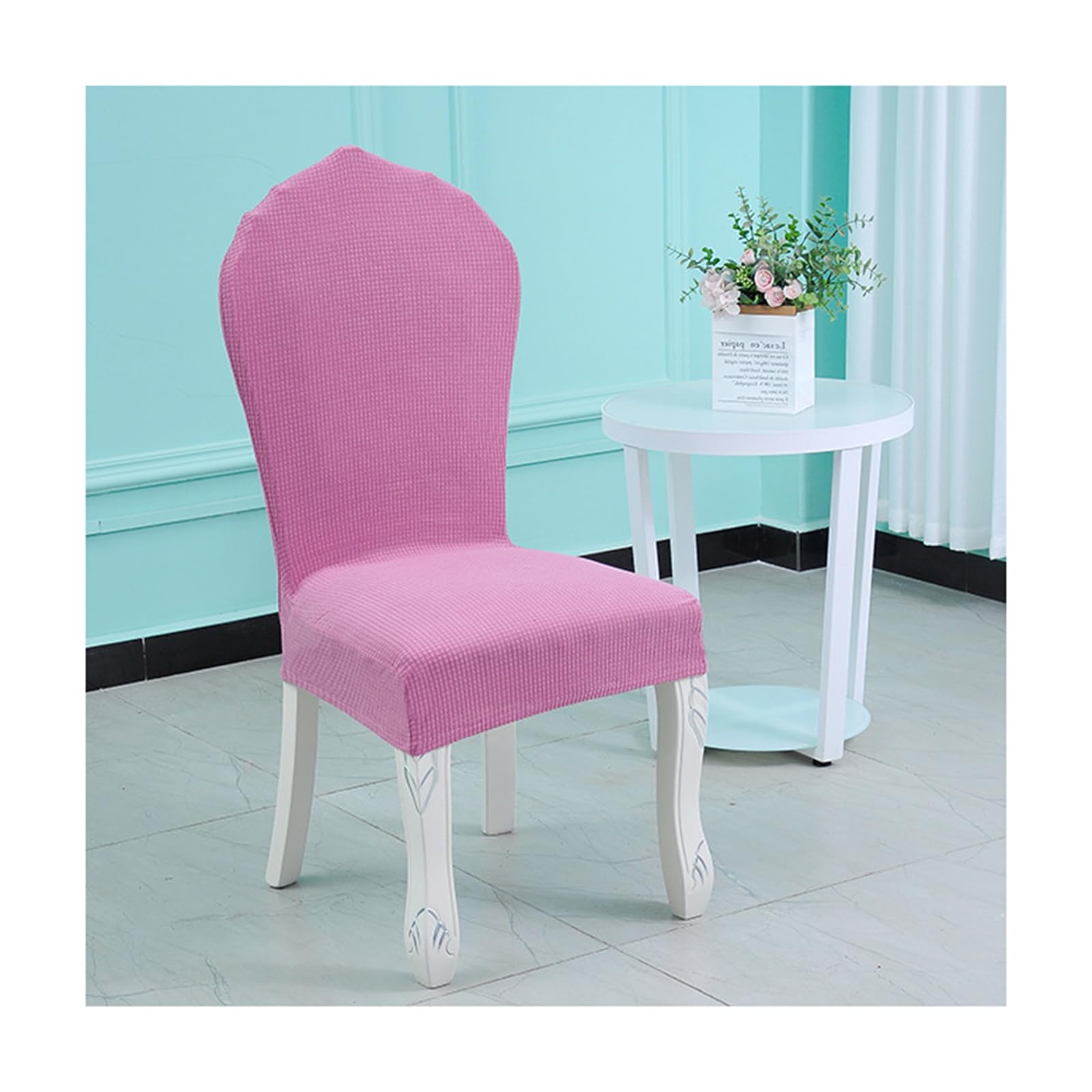 Housses de chaise de salle à manger en textile élastique pour grand dossier de salon