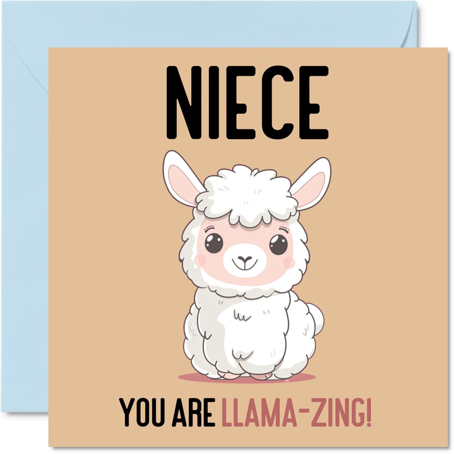 Birthday Cards for Niece - Llama-Zing - Funny Happy Birthday Card for Niece from Uncle Auntie Aunt, 145mm Joke Greeting Cards Women Her
