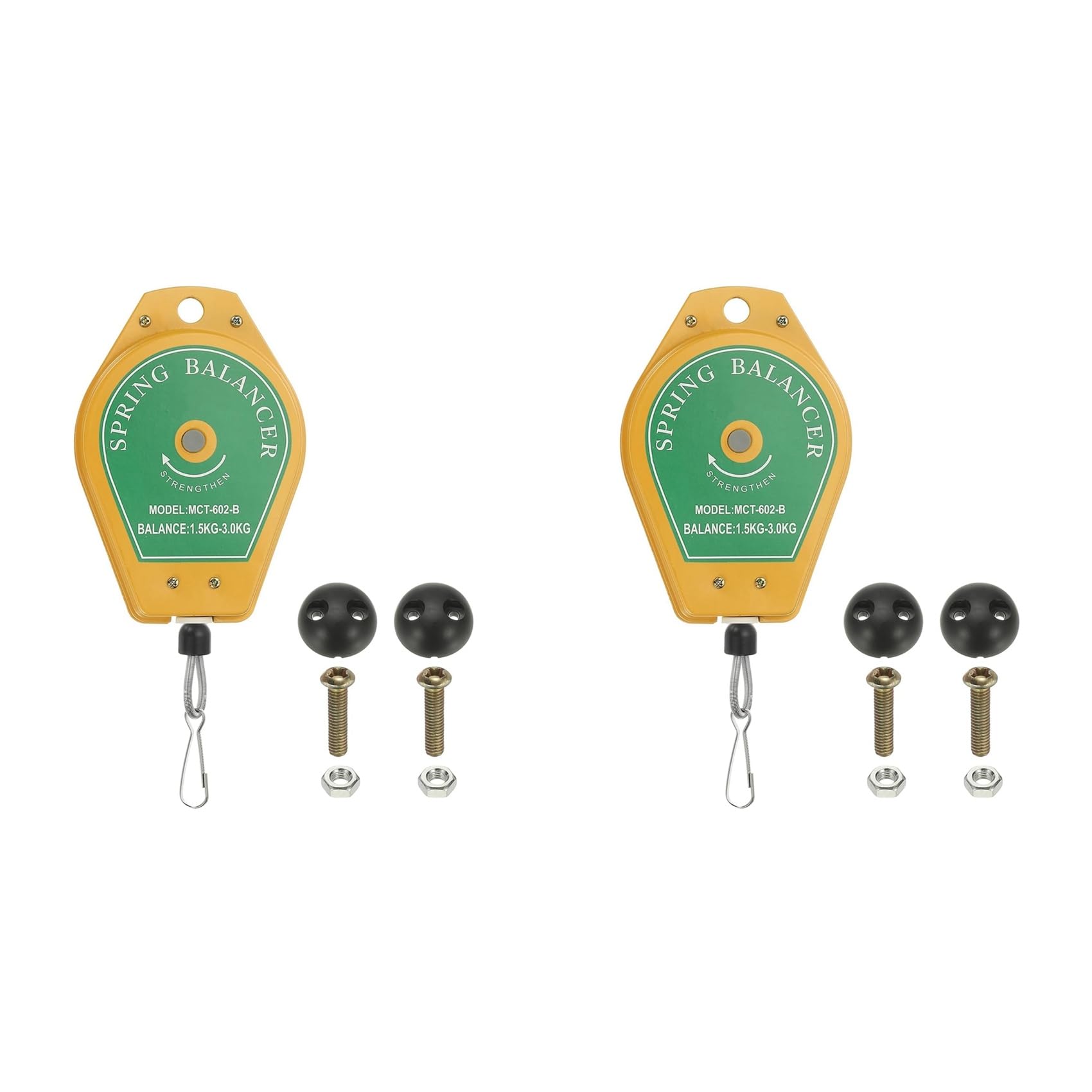 Jnchdghwa As Shown 2X Retractable Spring Balancer, Bearing Spring Tool Load Balancer 4 Feet Adjustable Cable Retractor 3.3-6.6Lbs (1.5-3Kg)