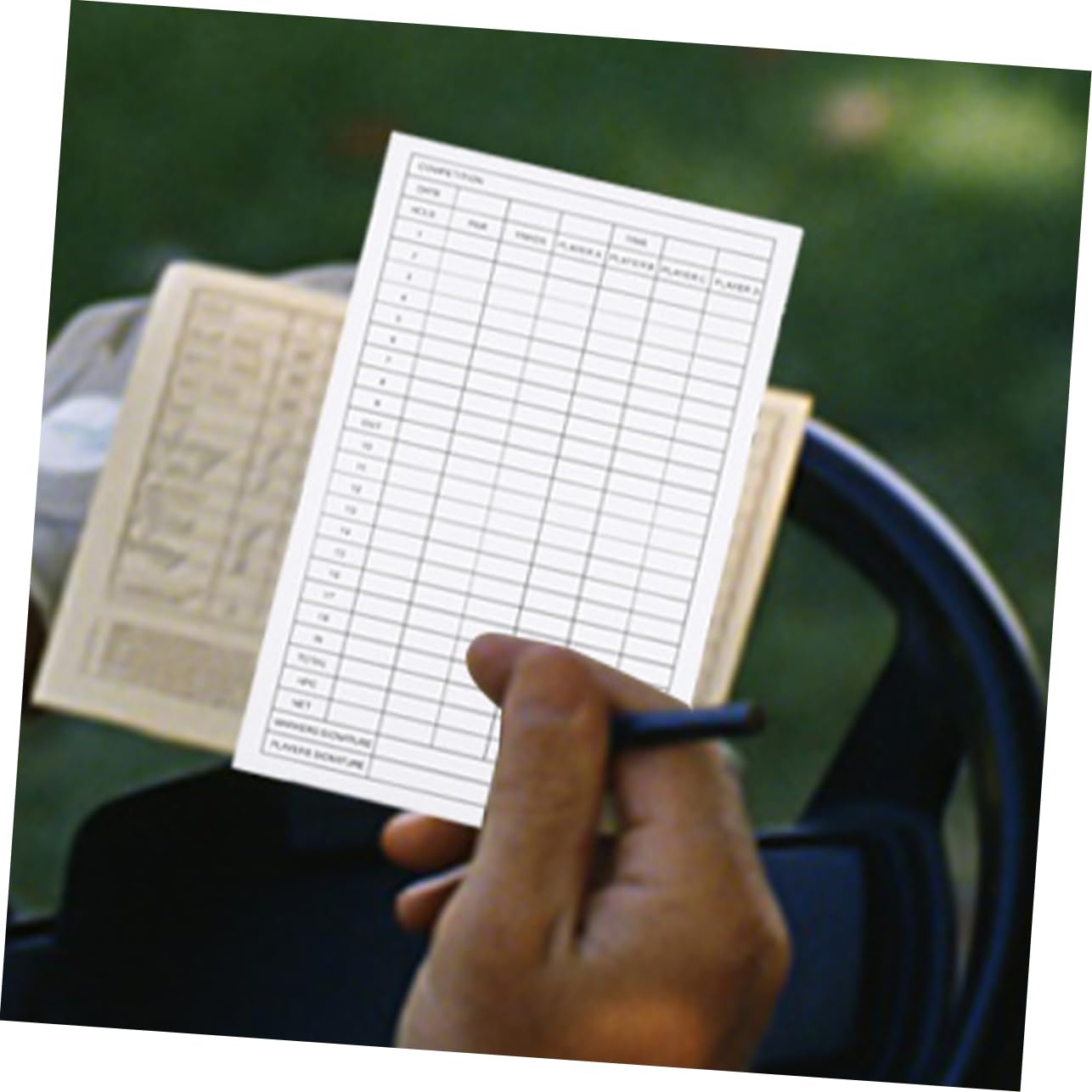 GALPADA 5Pcs Portable Golf Scorecards Coated Paper Design for Recording for Sports Use Lightweight and Convenient Score Sheets for Golf Enthusiasts