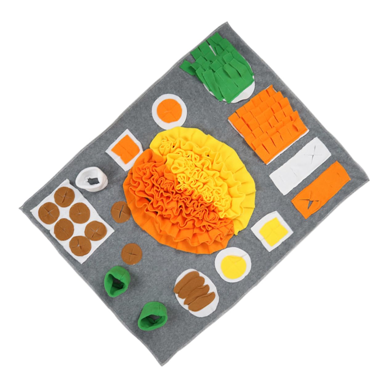 Kisangel Tapis Reniflant pour Chien en Flanelle Tapis Alimentation Lente pour Animaux de Compagnie