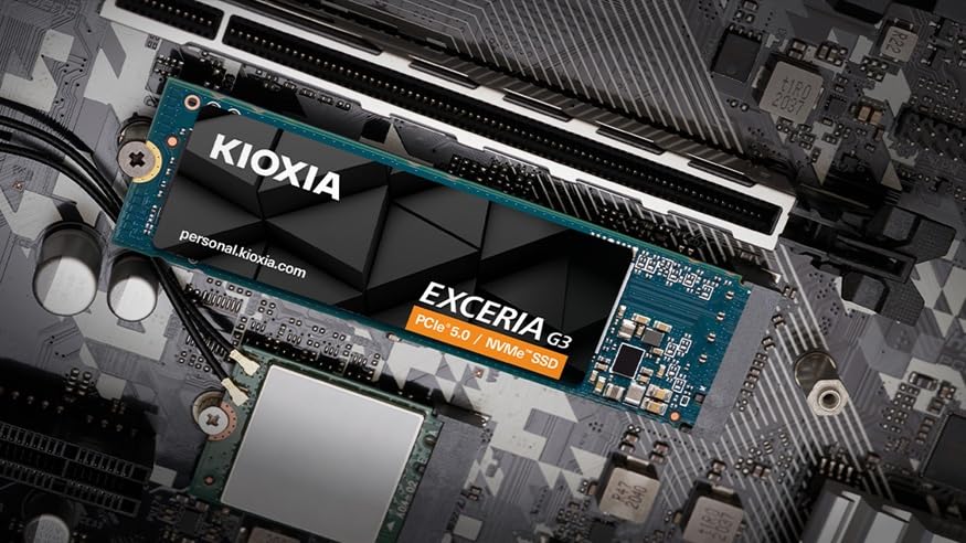 Image of KIOXIA EXCERIA G3 1TB NVMe SSD, up to 10000MB /s R, 5Y Warranty, PCIe Gen5 NVMe M.2 (2280) | Interna| Best for AI Computing and Gaming Storage TBW600