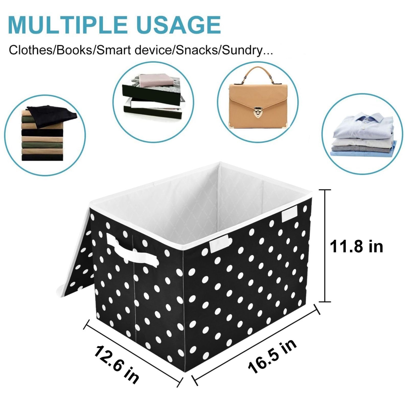 Boîte De Rangement En Tissu (Grand) Panier De Rangement Avec Motif À