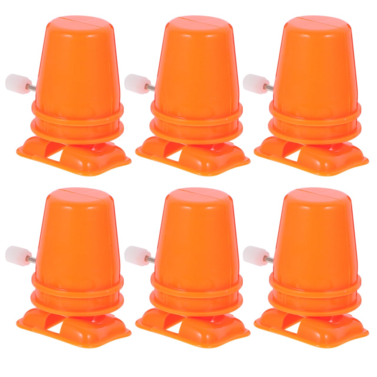 SAFIGLE 6pcs Wind up Robot Clockwork Toys - DIY Movement Robots for Kids - Orange Vintage - Fun Craft Project for Ages 4 and up