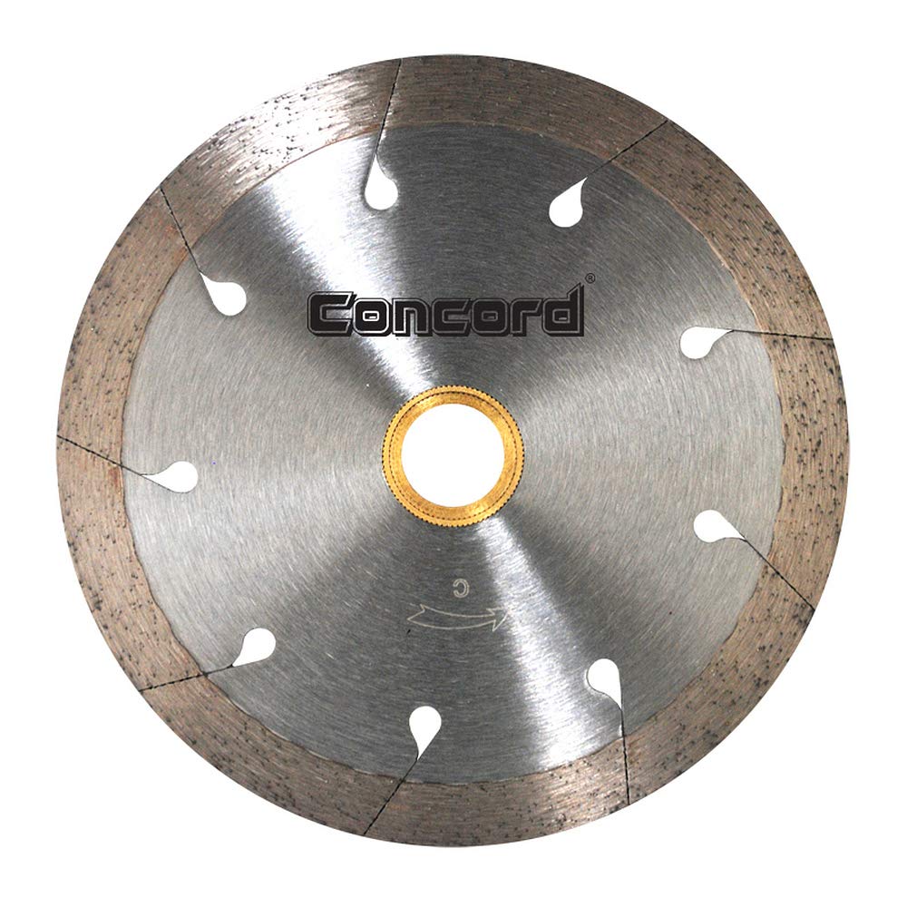 Concord Blades 4" Continuous Rim Tile Diamond Blade with Tear-Slot for Ceramic, Porcelain, Stone & Marble Tiles
