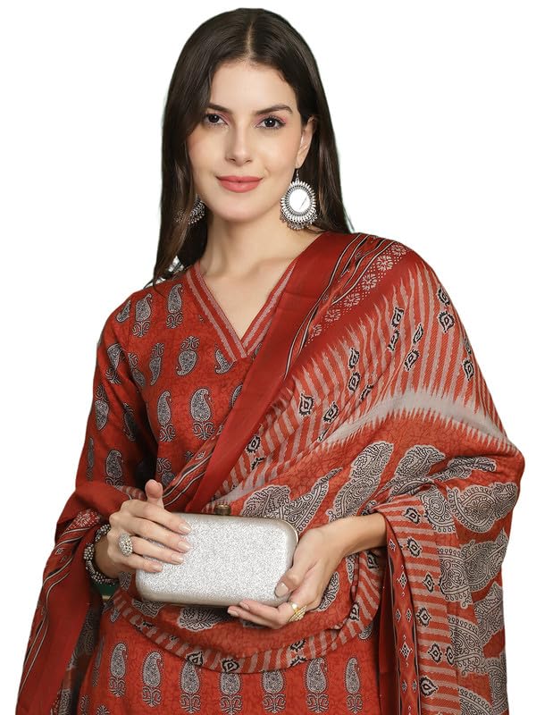 Pinkmint Women's Kurta Set Ll Cotton Printed Ethnic Set Ll Dupatta Set Ll Suit Set