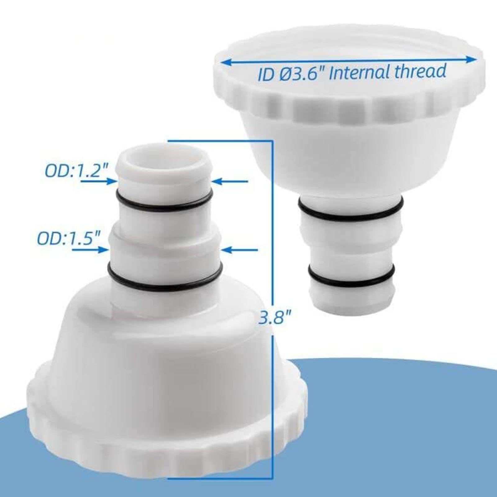 Juego de 10 accesorios de adaptador de skimmer con juntas tóricas para skimmer RX en piscina de suelo