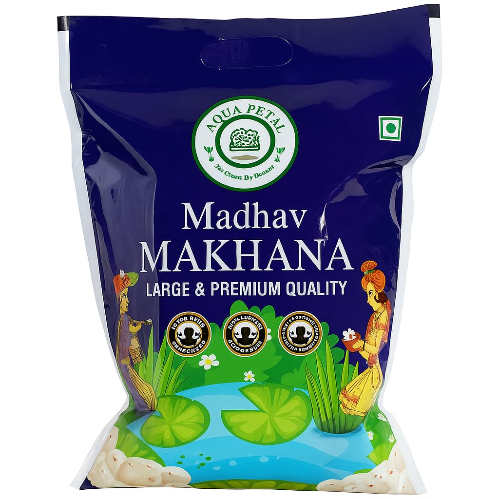 Aqua petal Madhav Makhana Fox Nuts 200g x 1 Pack |Real taste of mithila|Lotus Seeds | Gluten-Free, Low-Calorie Superfood Snack | Farm Fresh & Preservative-Free..-image-20