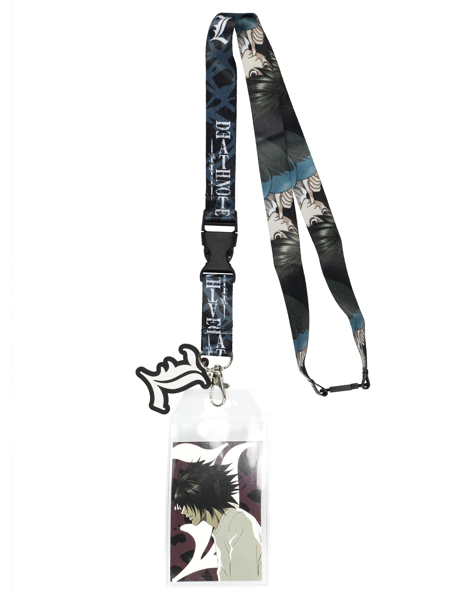 Death Note Detective L アニメ ランヤード IDバッジホルダー 2フィートのラバーチャーム付き