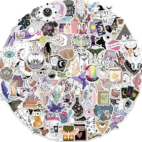 100PCS Bohemian Witch Stickers, Gothic Apothecary Scrapbook Stickers Cover