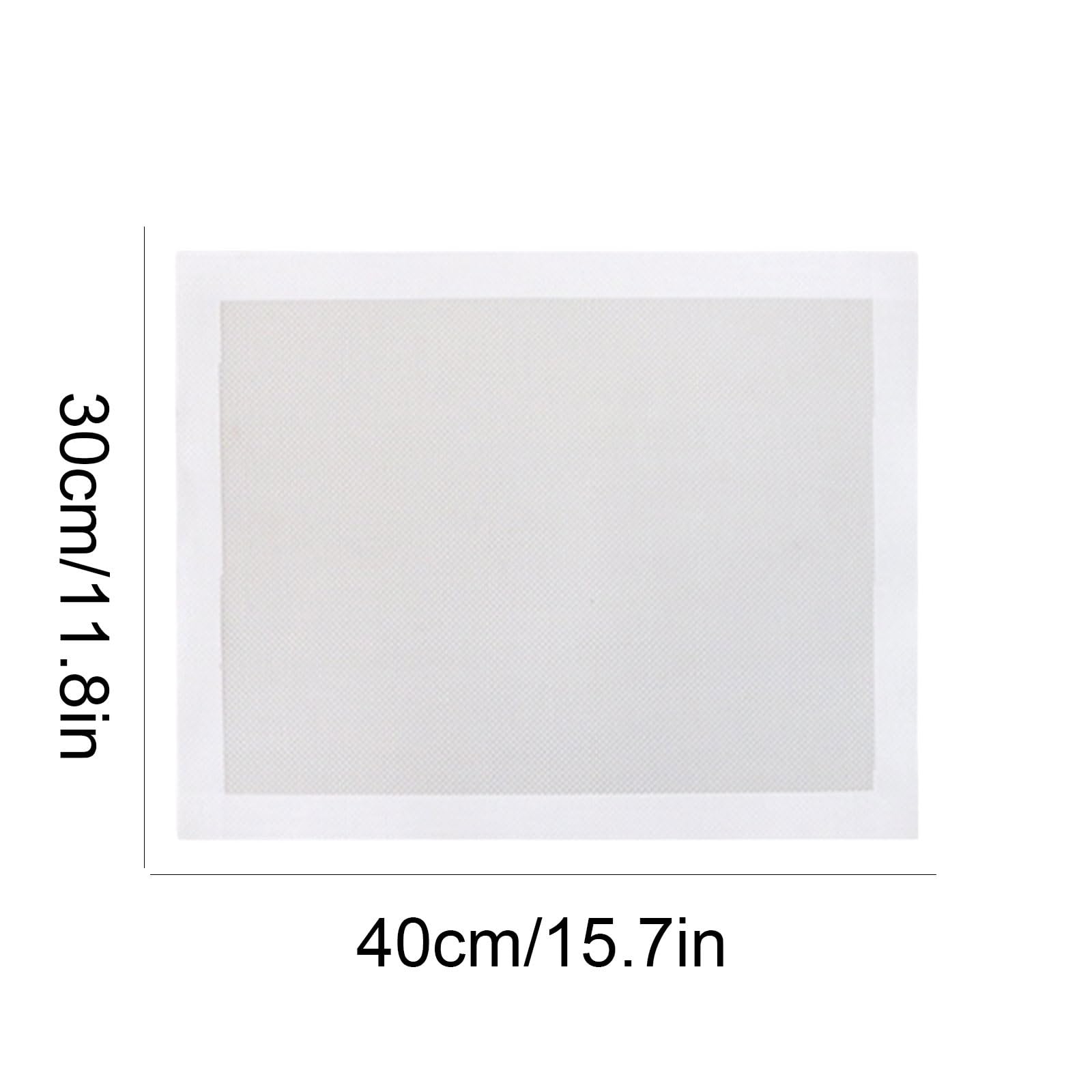 Wiederverwendbar Fiberglas-Silikon-Backmatte, atmungsaktives Gitter, leicht, antihaftbeschichtet, vielseitig einsetzbar, waschbar Klebt nicht(40cm1pcs)
