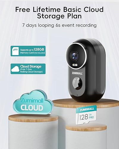 Miniatura 7 de ZUMIMALL Cámaras de seguridad solares inalámbricas para exteriores, cámara para exteriores 2K inalámbrica alimentada por energía solar, cámara de