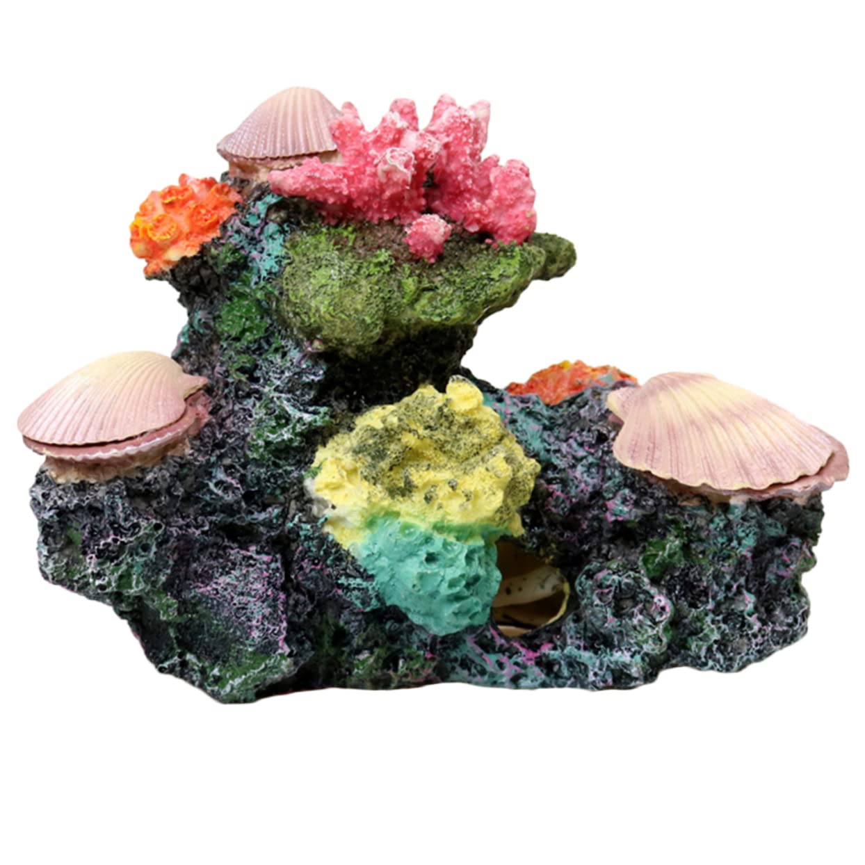 Happyyami Decoración De De Coral Artificial para Peceras Acuáticas Paisaje Subacuático para Coral Fake Rock