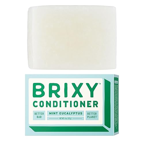 BRIXY Barra acondicionadora para hidratación y suavidad, todo tipo de cabello, pH equilibrado y seguro para cabello teñido, sostenible, vegano, sin