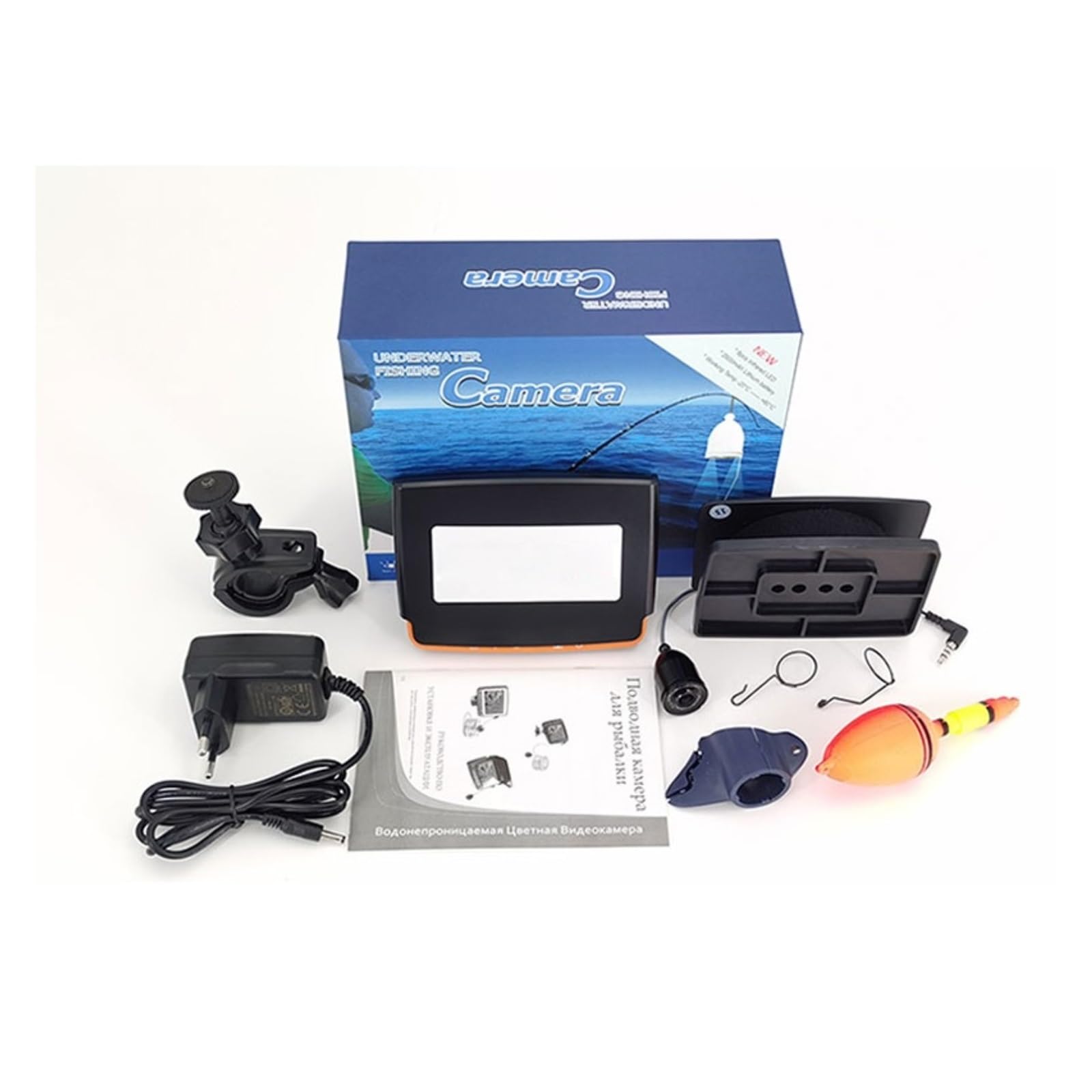 Cámara de Pesca submarina 8HBS Kit de cámara submarina con Pantalla LCD IPS 4,3 Pulgadas para Pesca en Hielo(15M)