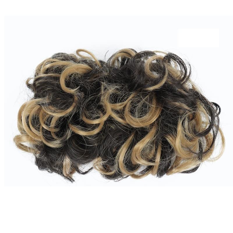 GSOUL Hair Bun Pieces for Women Hair Tie Messy Bun Extensions Synthetic African Curly Wig Clips Female Wigs with Drawstring