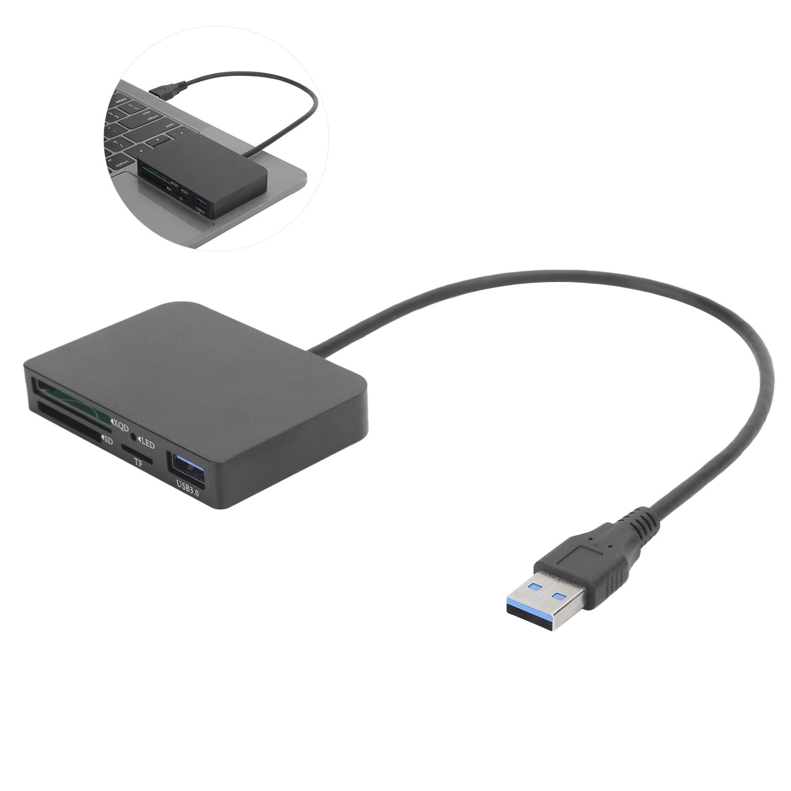 Lectores de Tarjetas de Memoria de computadora Adaptador multifunción Hub USB 3.0 Aleación de Aluminio Componente de Almacenamiento Externo Accesorio de Transferencia de Datos