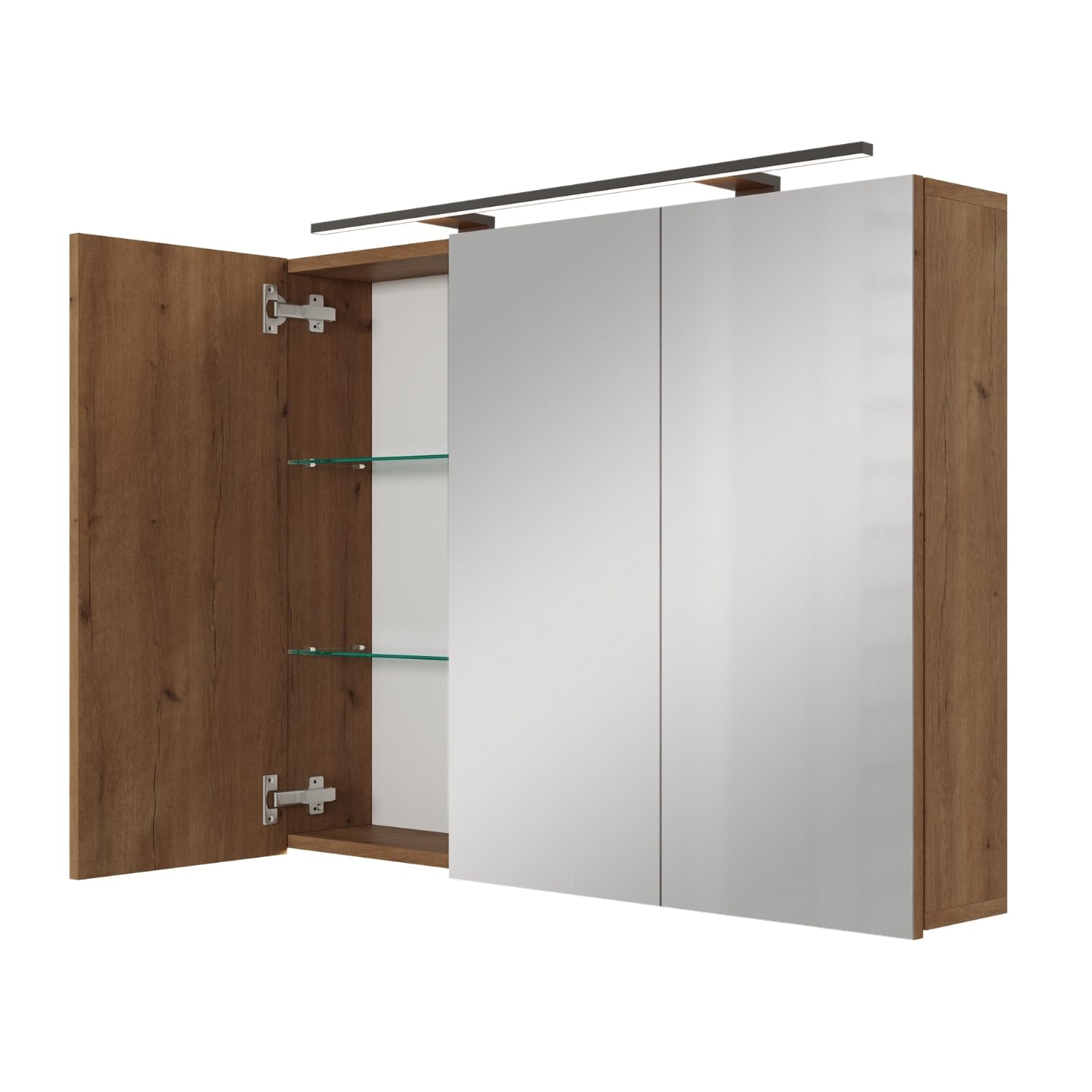 Planetmöbel ARIA Spiegelschrank Bad mit Beleuchtung 90 cm
