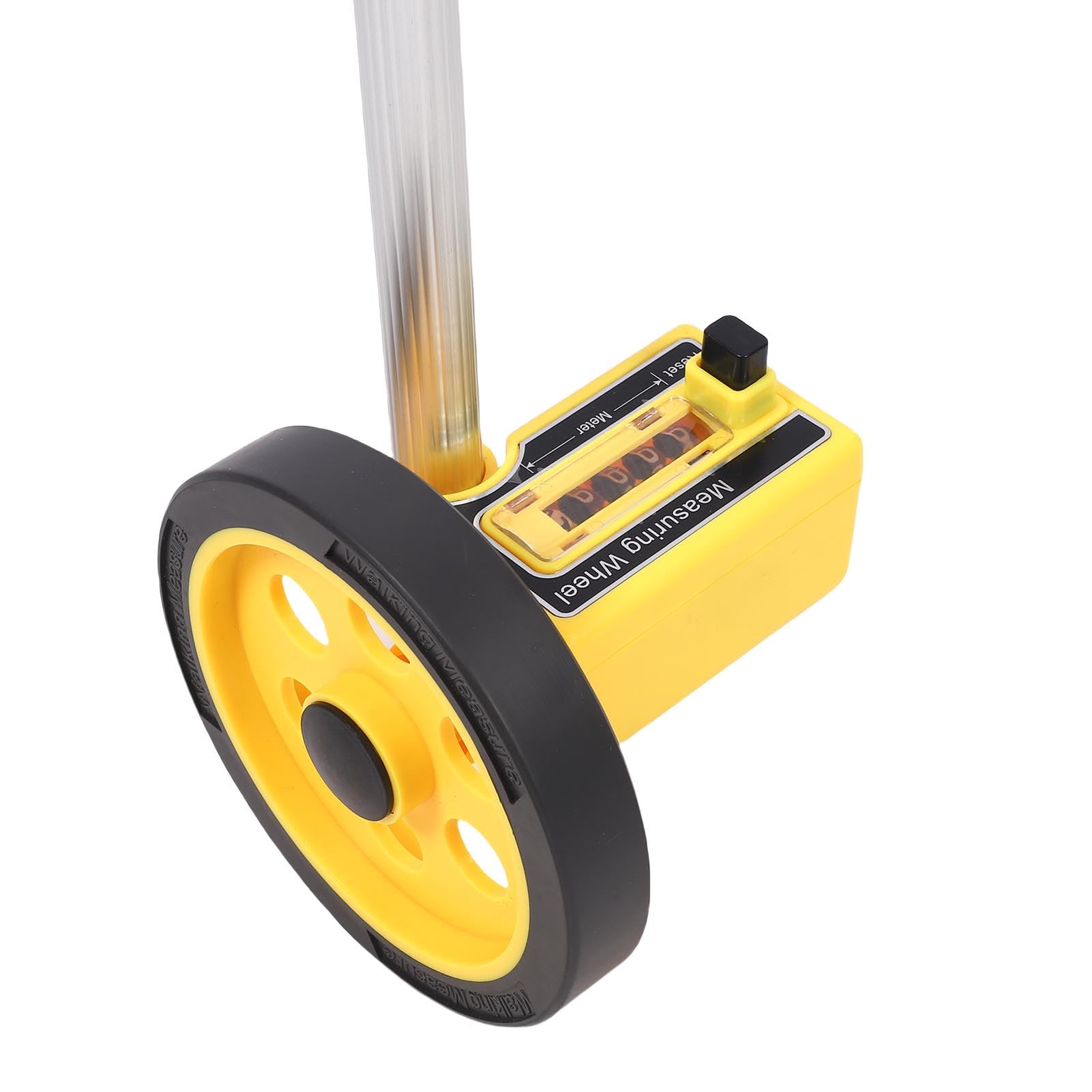 Denash Roue de Mesure, Outil de Mesure de Distance Portable Extensible, Roue de Mesure Roulante Métrique à Longueur Réglable pour la Construction, L'arpentage