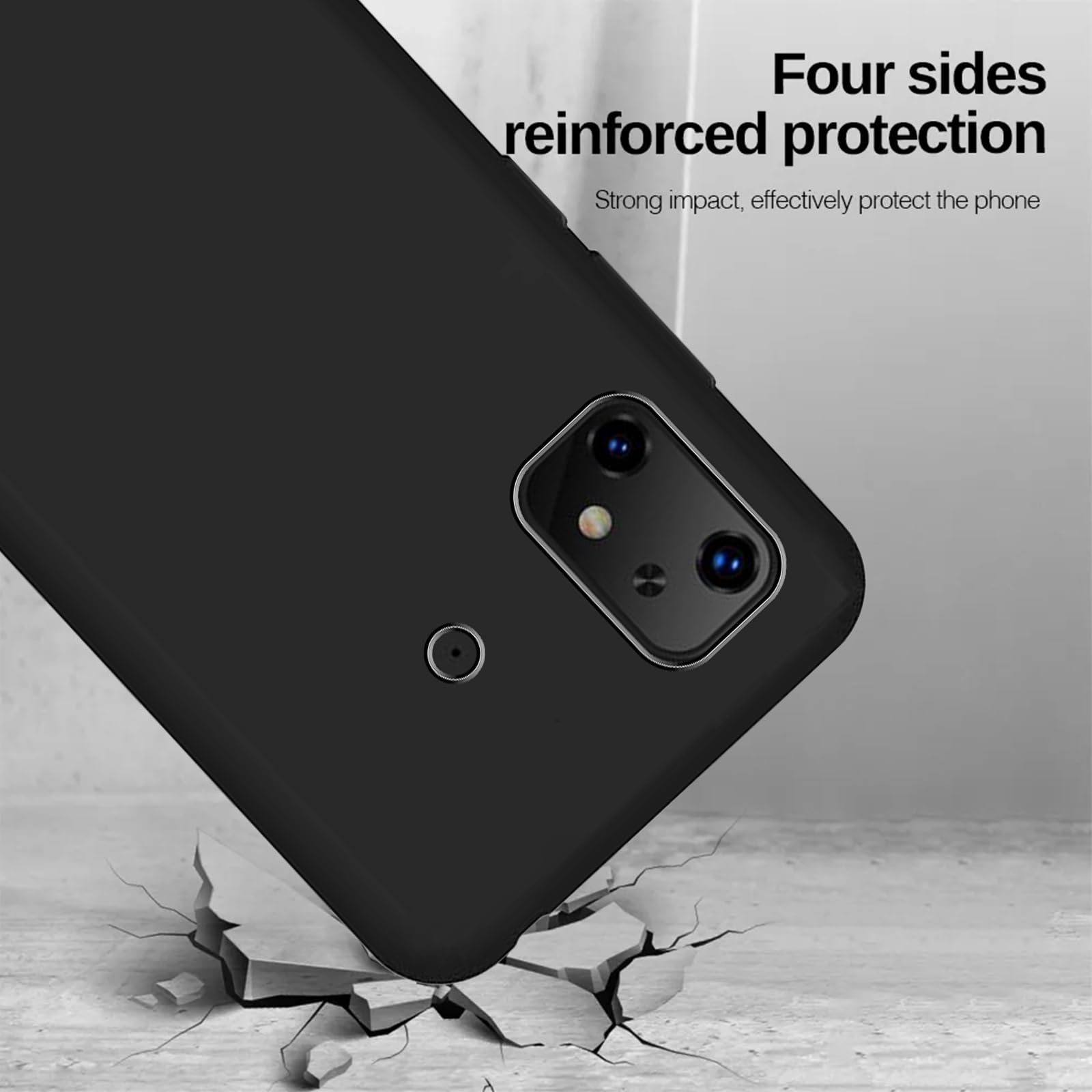 KUSINHOKA Case Compatible with UMIDIGI BISON X20 + 2 Pack Screen Protector Tempered Glass,Anti Scratch,Drop Protection,Non Slip Soft TPU Thin Full Body Protective Phone Cover,Black - Image 2