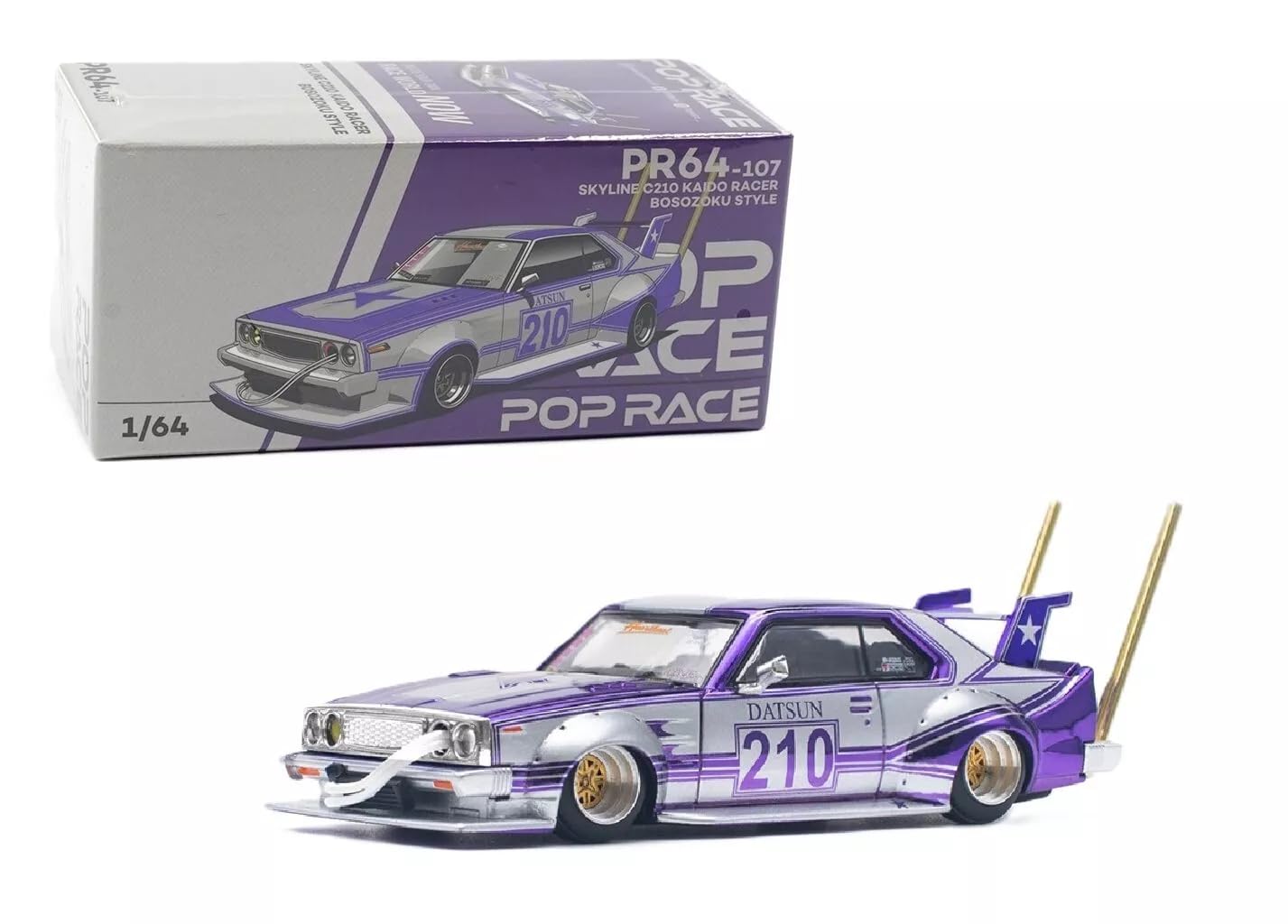 POPRACE 1/64 スカイライン C210 カイドウレーサー Amazon | POP RACE 1/64 日産 スカイライン 街道レーサー C210