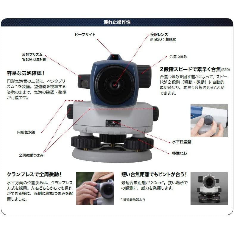 Amazon.co.jp: SOKKIA ソキア B20 オートレベル 32倍（JSIMA規格に