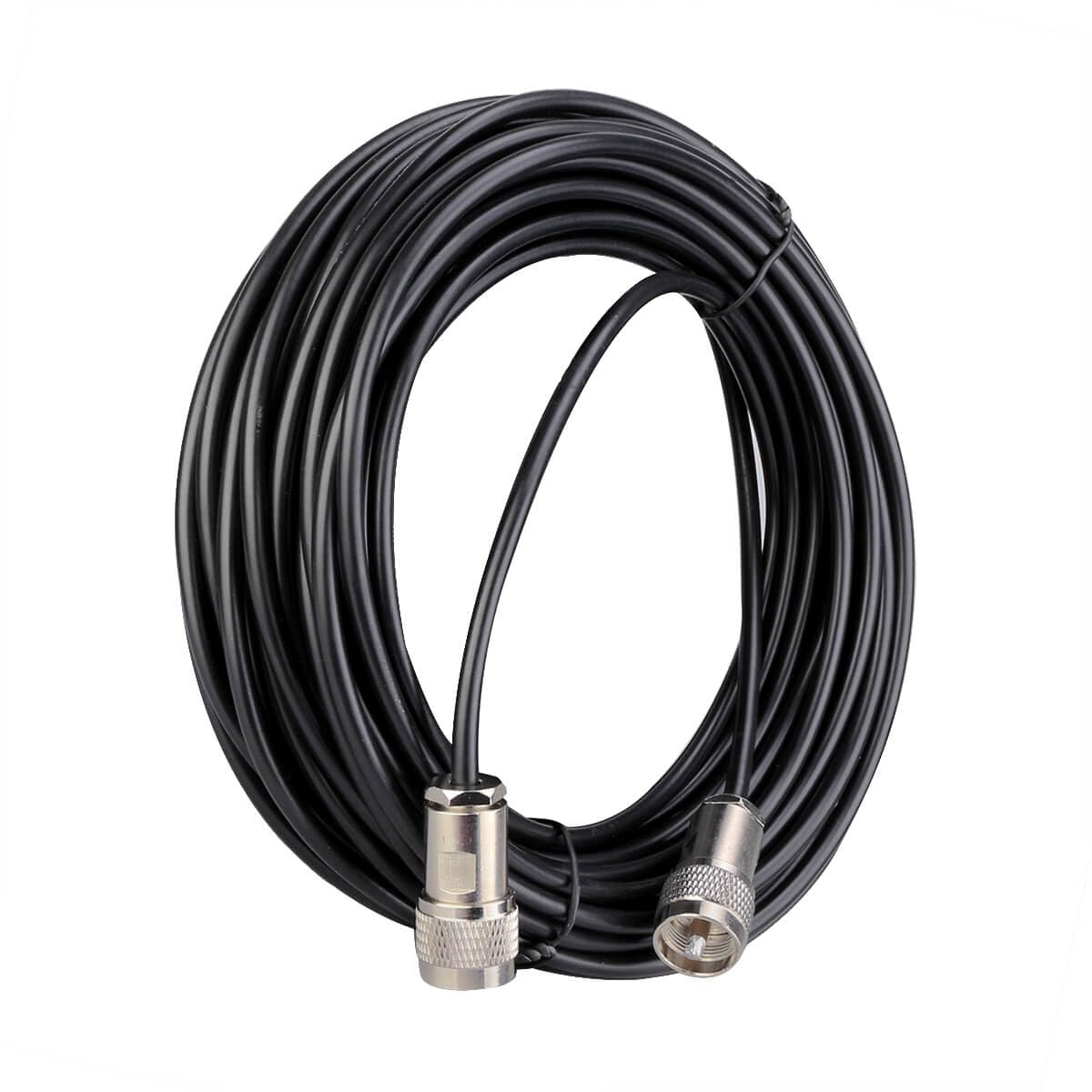 Retevis Cavo coassiale, RG213 VHF/UHF CB, 50 ohm, cavo di estensione coassiale puro con connettore SL16, cavo di prolunga a bassa perdita per radio mobile RT95, radio CB MB62 MB63A, radio Ham