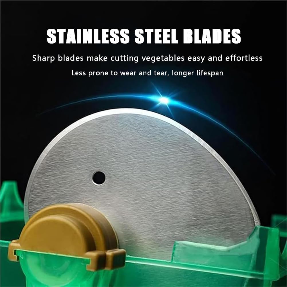 Commercial Vegetable Cutter, Hand-Cranked Vegetable Cutting, with Stainless Steel Blades, 3mm Fine Shreds, Leeks/Coriander/Garlic/Onions, for Home and Restaurant