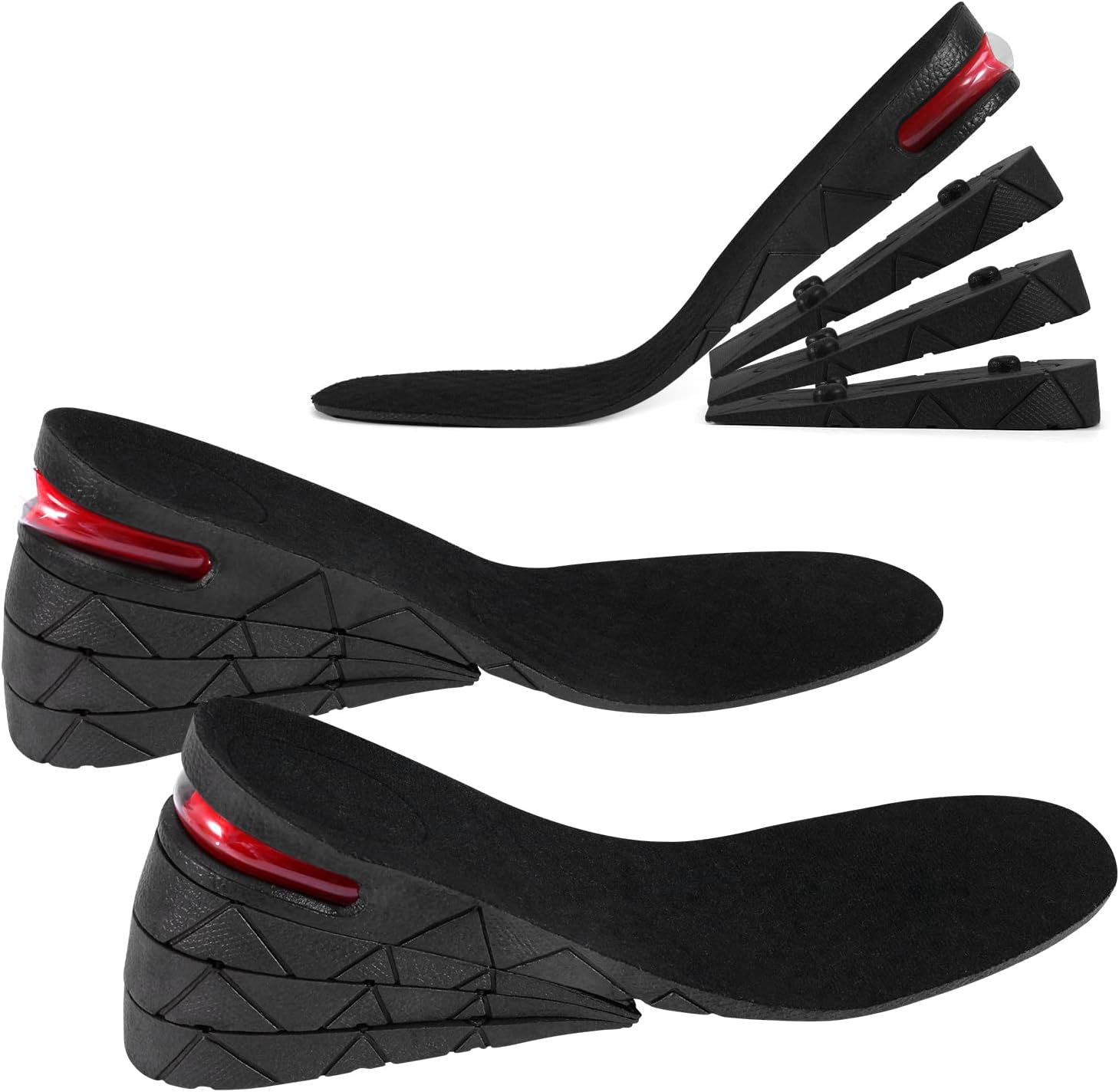 Joycabin 4 Layer Shoe Insoles Raised Height Increase Insole Cushion