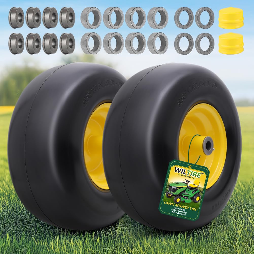 Amazon.com: Wiltire 13x6.50-6 Lawn Mower Tires Flat Free