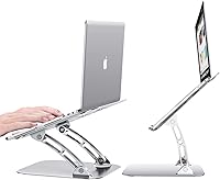 Vista 3 de BoxWave Stand and Mount Compatible with Fujitsu LifeBook U7311 - Executive VersaView Laptop Stand, Ergonomic Adjustable Viewing Angle Metallic Riser