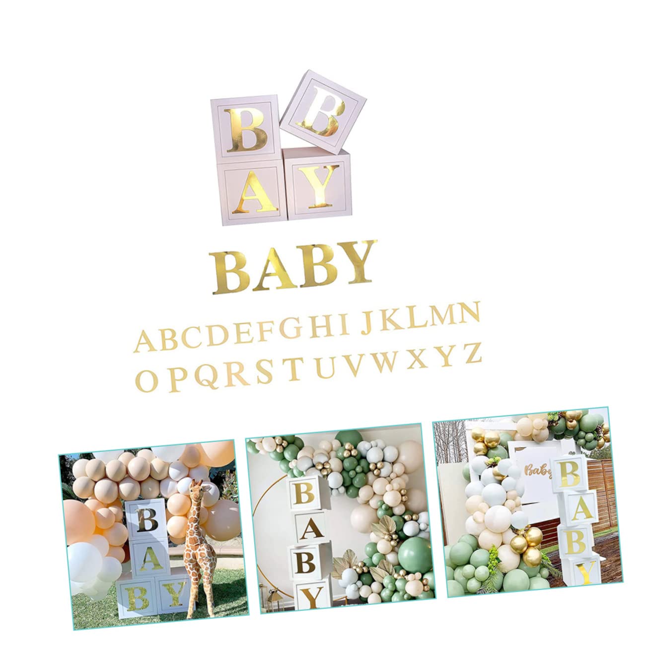 Ballonbox für Babyparty, 1 Satz, Papier, zur Geschlechtsenthüllung