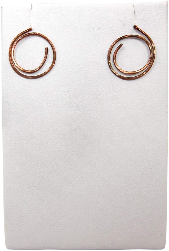 Hammered Copper Swirls On Posts ~ Hoop Style Earrings On Posts ~ Copper Earrings ~ Copper Posts ~ Copper Wire Earrings ~ Post Earrings