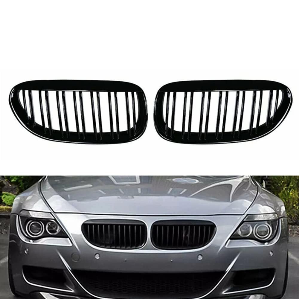 Car Front Grille,Compatible with BMW E63 E64 630i 650i 645ci 2004-2010,Automotive Exterior