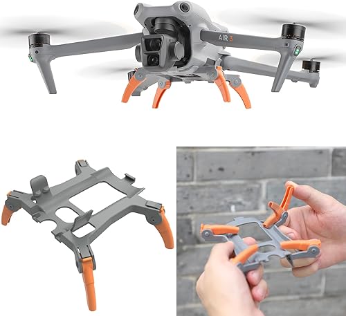 Air 3 Propeller Guard and Landing Gear, Quick Release Removable Propellers Protector Drone Spider Leg Foldable Extension Kit for DJI Air 3