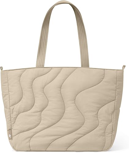 Miniatura 11 de tomtoc Bolsa de mano acolchada para laptop de 16 pulgadas para mujer, 13.5 L, bolsa de trabajo acolchada ligera con compartimento acolchado