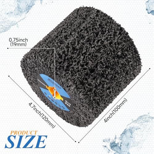 MOGRQAP Schleifwalze Bürste 120 x 100 x 19 mm Körnung 60 Schleifhülsen, Schleifrolle Bürste Siliziumkarbid Schleifwalzen für Satiniermaschine Holz Metall Oberfläche Polieren