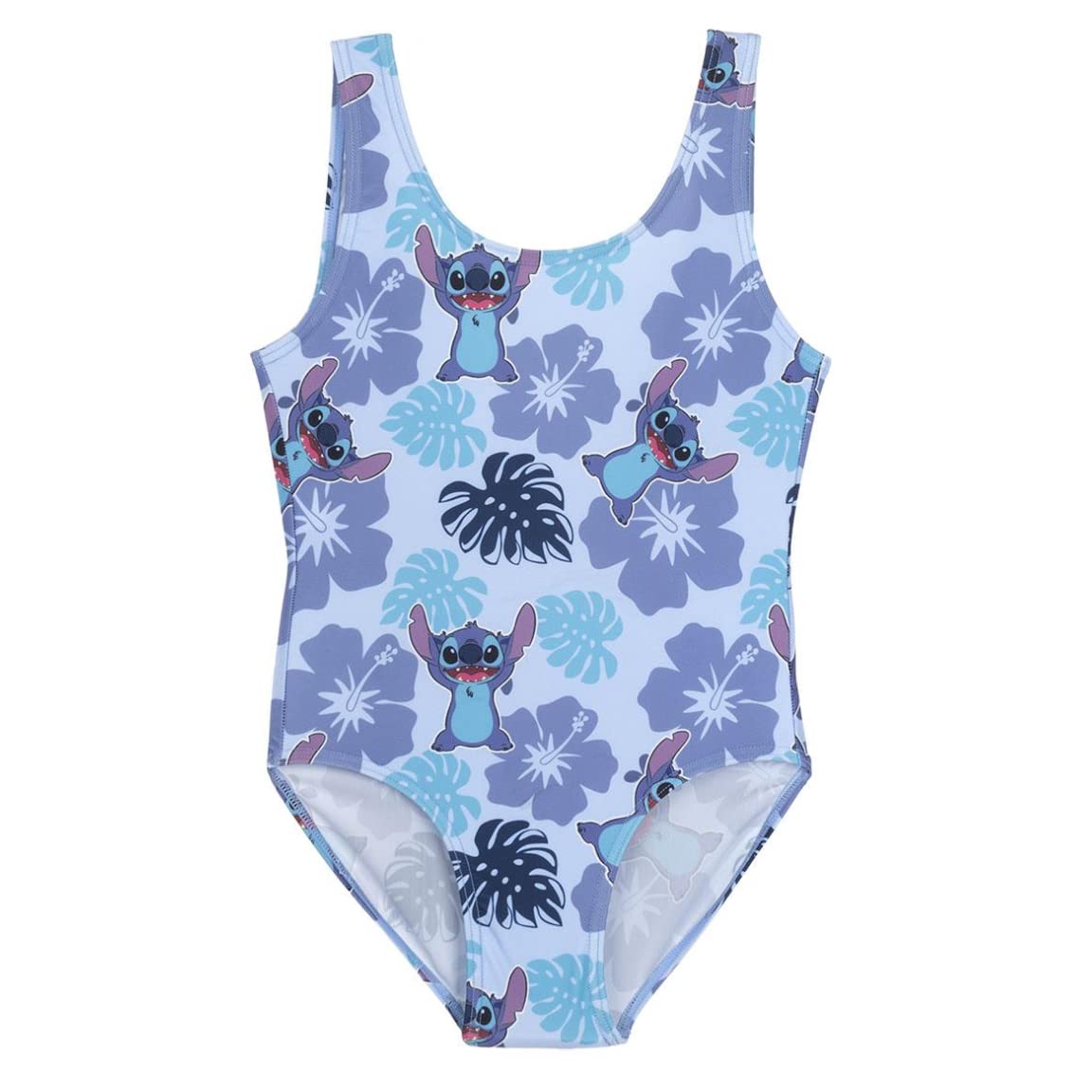 Disney Lilo y Stitch Bañador para Niña, Bañador de Una Pieza, Diseño Tropical, Bañador Natación Infantil, Regalo para Niña, Tallas 3 a 10 Años