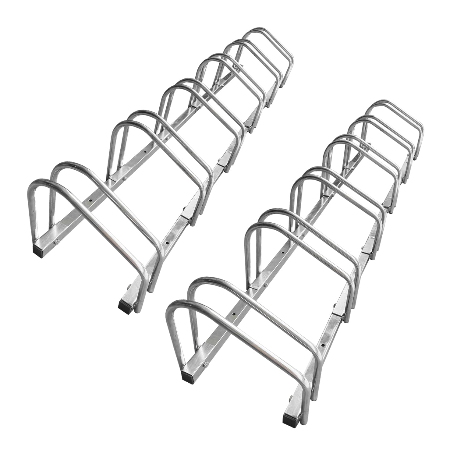 ADO - Rack – Aparcamiento para estacionar 6 Bicicletas en Suelo o Pared | Soporte para aparcar la bicicleta en acero galvanizado (12 bicicletas)