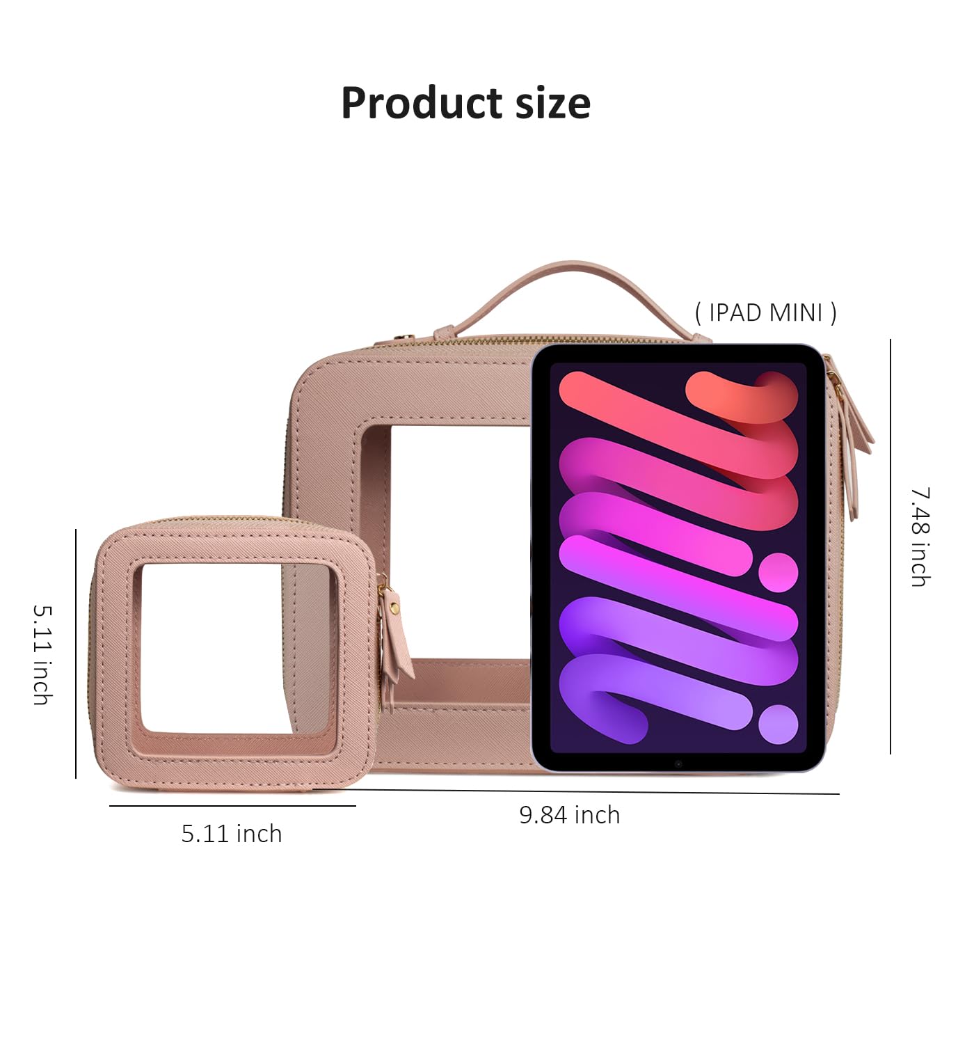 LETGO Transparente Make-up-Tasche, TSA-zugelassener Kulturbeutel mit Reißverschluss, transparenter Make-up-Organizer für Handgepäck, Reiseutensilien, transparente Kosmetiktaschen für Damen und Herren