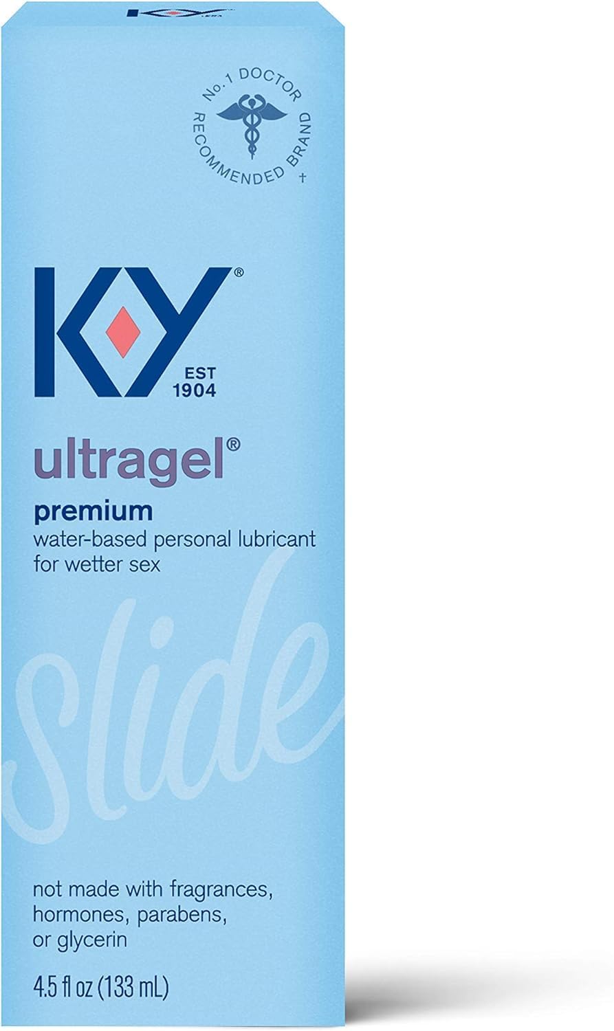 K-Y Ultragel Premium Water-Based Body Friendly Formula 4.5 Fl Oz. Personal Lubricant for Wetter Sex for Men, Women and Couples & Safe to Use with Silicone Toys (6 Pack)
