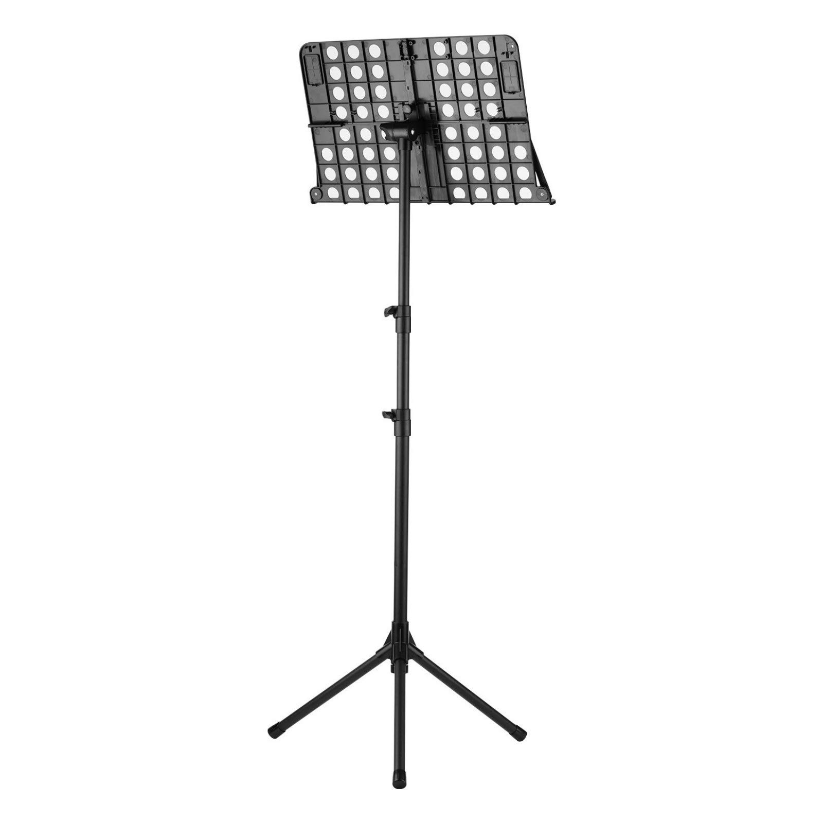 Höhenverstellbarer Notenständer für Schulen, Orchester und Chöre, tragbarer Notenständer (Schwarz, Einheitsgröße)