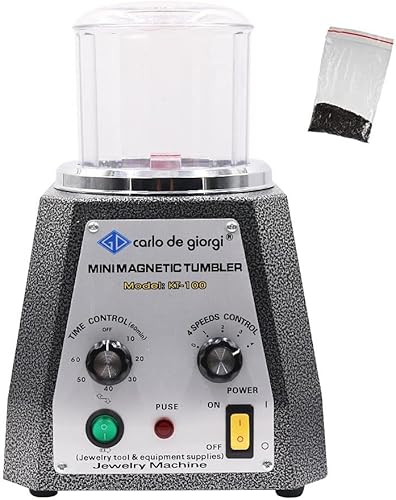 Miniatura 1 de KT-100 - Pulidor magnético de 3.937 in, control de 4 velocidades, 2000 rpm, pulidor de joyas, pulidor de joyas, acabado de diamantes, máquina de