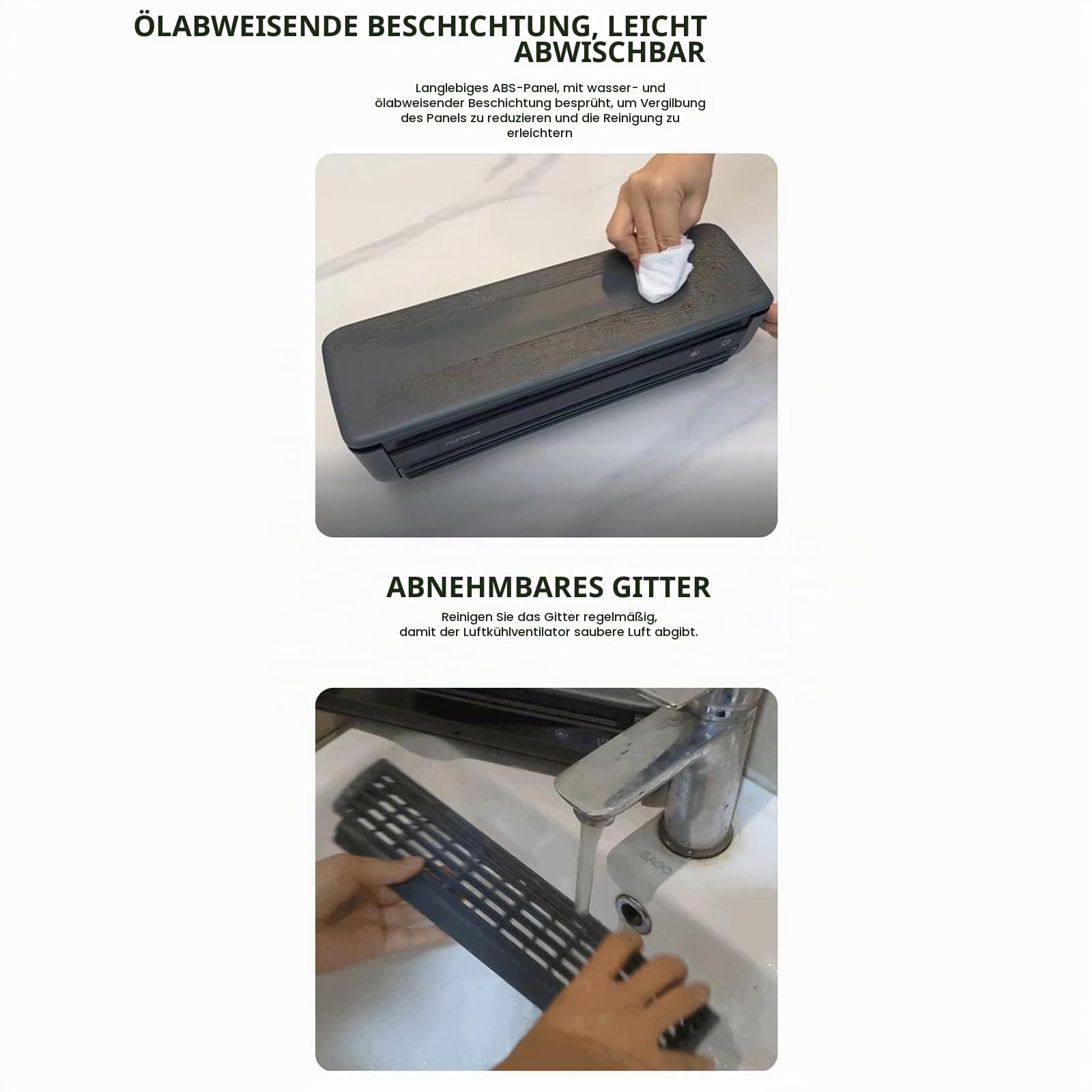 Ohne Außengerät Wand Klein Tragbare Leise Leicht Ohne Bohren Sofortige Kühlung Kaltluft Abkühlung Kühle Sommer für Küche Schlafzimmer Wohnmobil Büro