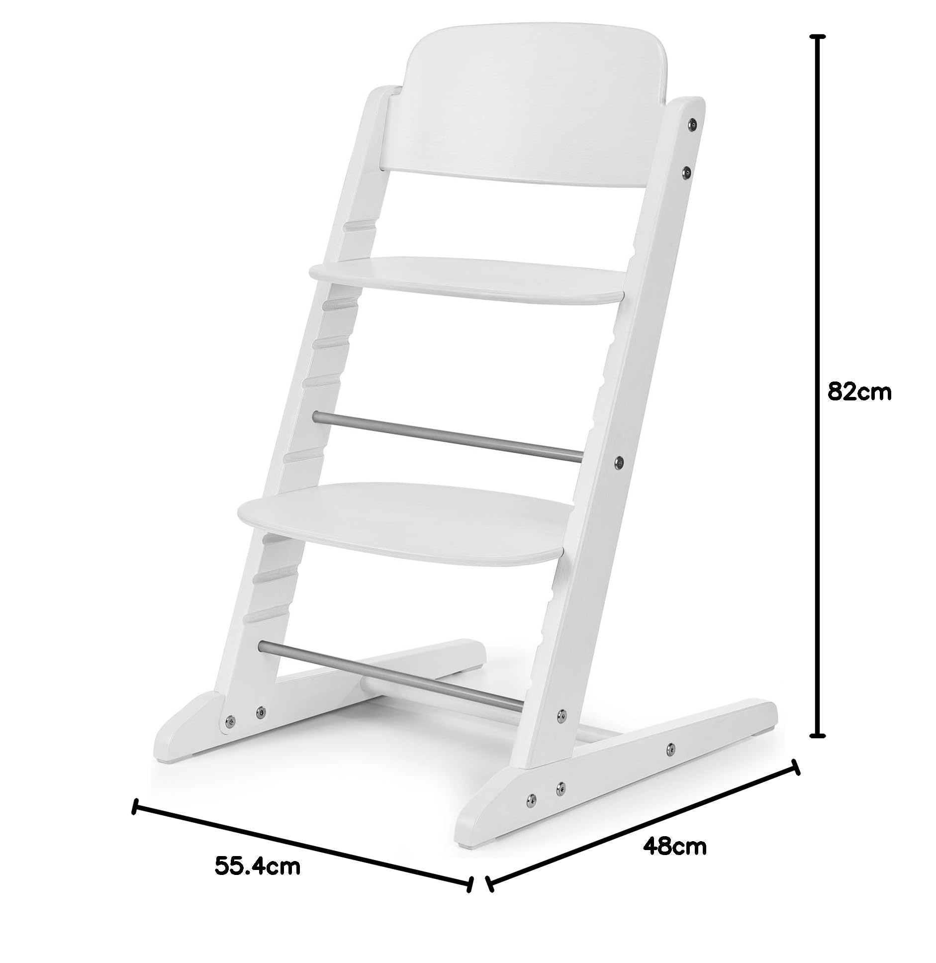 CYBEX Gold krzesełko do karmienia IRIS, Rośnie z dzieckiem, 3-99 lat, Może być używany od 6 miesięcy przez osobne nasadki, Drewno bukowe, All White