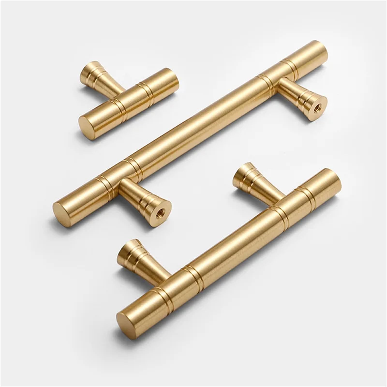 Acldoyyv 64Mm American Brass Handle Simple Drawer Handle Kitchen Cabinet Solid Brass Long Handle Kitchen Handles T Bar Pulls For Furniture 1Pcs (Color : )