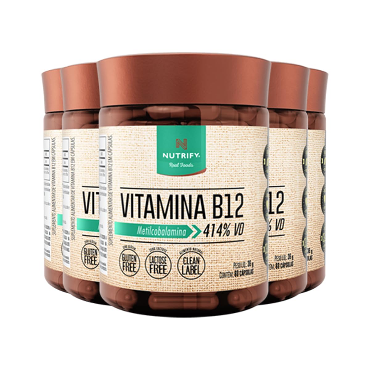 Kit 5 Vitamina B12 Metilcobalamina Nutrify 60 Cápsulas em promoção! Veja a oferta e mais achadinhos de Vitaminas & Suplementos 2 Hoje é o melhor dia para comprar Kit 5 Vitamina B12 Metilcobalamina Nutrify 60 Cápsulas com aquele preço maroto! Promoção! Aproveite a oferta! 2