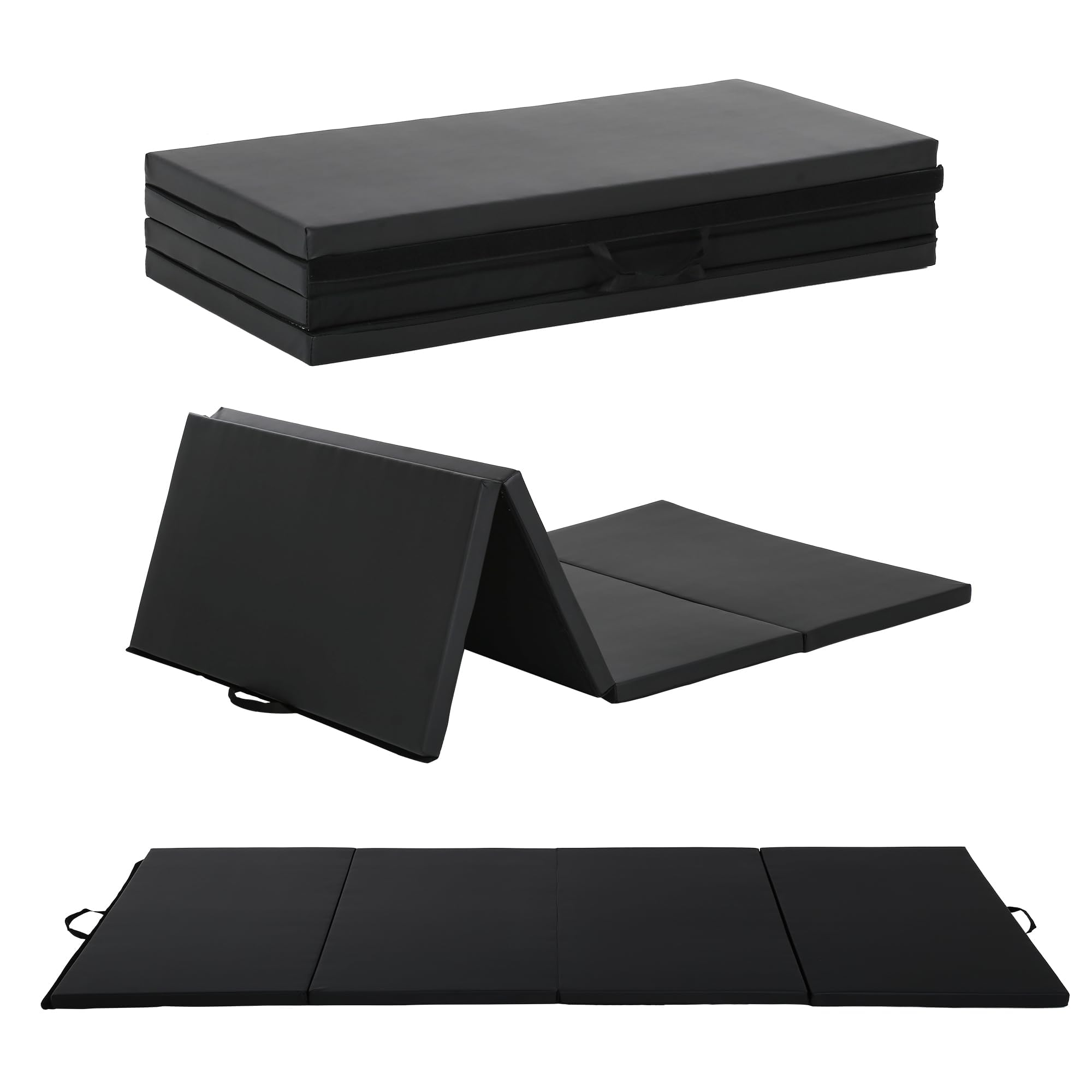 Gymnastics Tumbling Mat Portable Gymnastics Mat Foldable Tumbling Mat 2ft W 6ft L/4ft W 6ft L/4ft W 8ft L/4ft W 10ft Exercise Mat Yoga Mat with