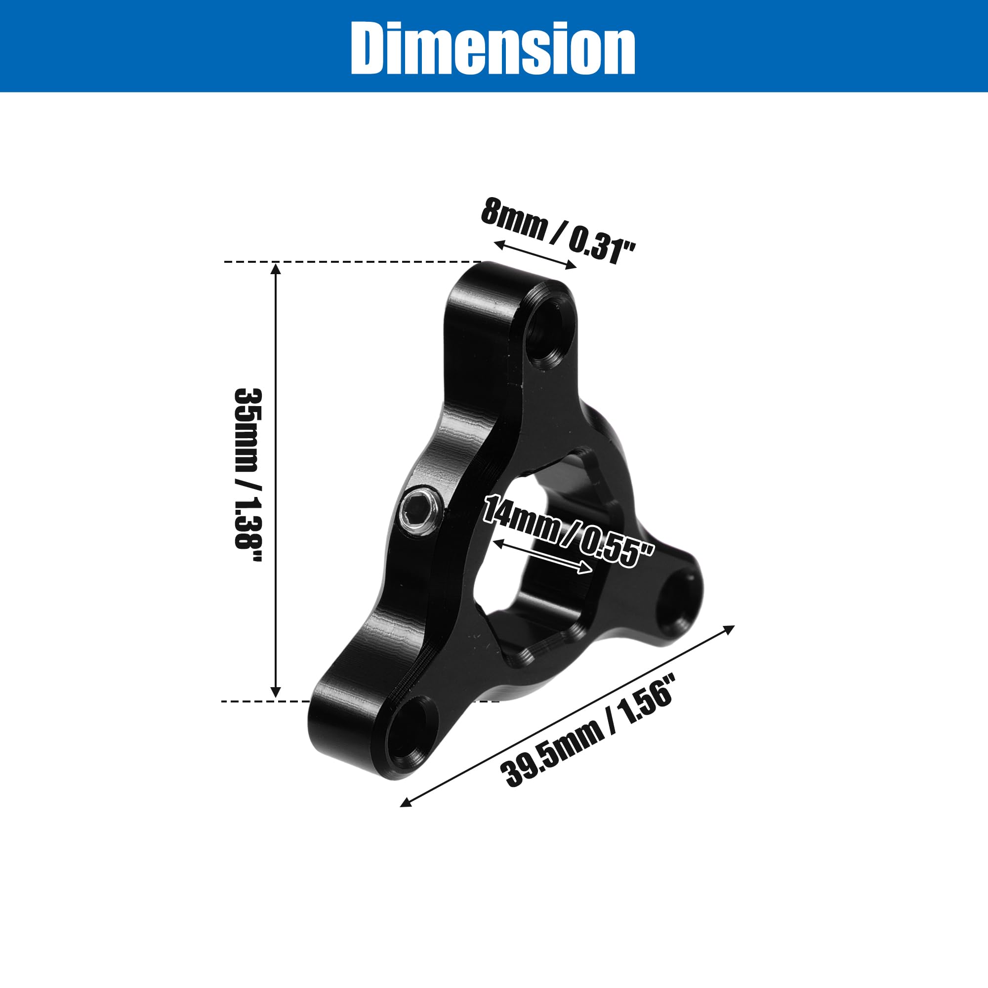 Motoforti Regolatori di precarico forcella CNC da 14mm in lega di alluminio nero per la maggior parte delle moto da corsa - Confezione da 2