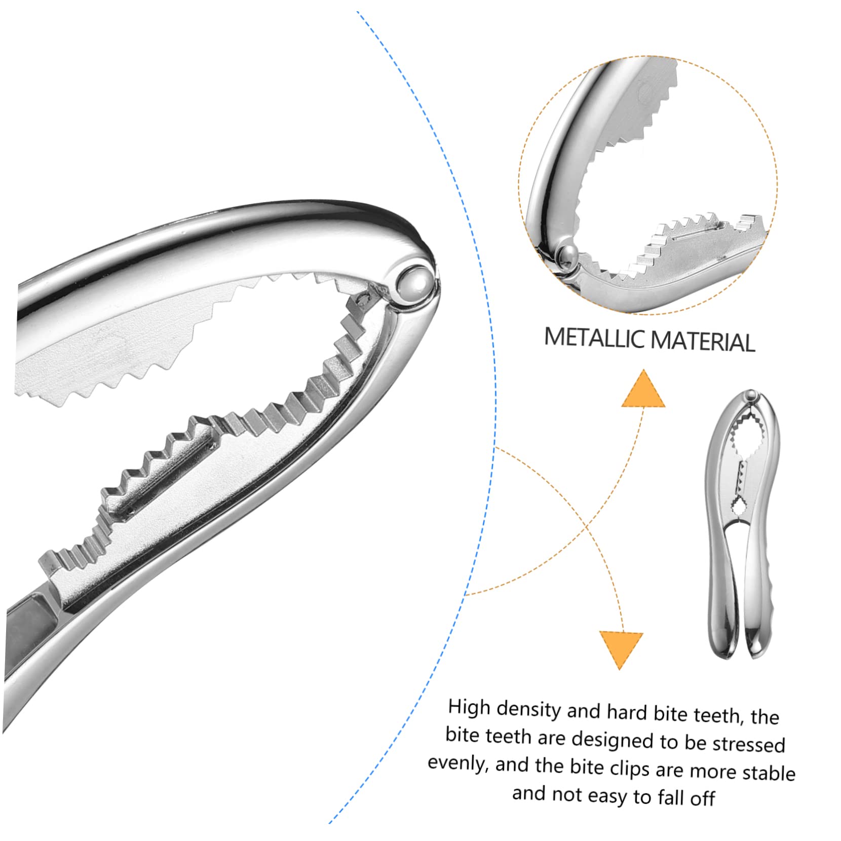 SOLUSTRE 1Pc Walnut Clip Nutcracker Zinc Alloy Handheld Tool for Easy Cracking Ergonomic Design Suitable for Walnuts Hazelnuts Pecans Almonds Nuts